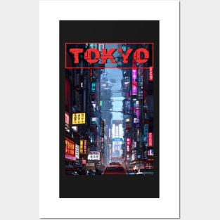 Japanese Street Cyberpunk Tokyo Streetwear Posters and Art